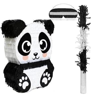 Panda Pinata, Hand Made Animal Pinata Perfect For Party 15x11x4 NIP - Image 1 of 4