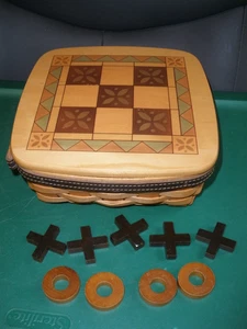 Longaberger Vatertag 2001 Tic Tac Toe Korb Spielbrett & Figuren (YS14) - Bild 1 von 7