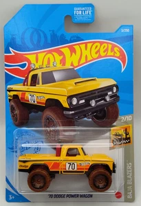 Hot Wheels Baja Blazers Yellow ‘70 Dodge Power Wagon Good Card Box Ships - Picture 1 of 15