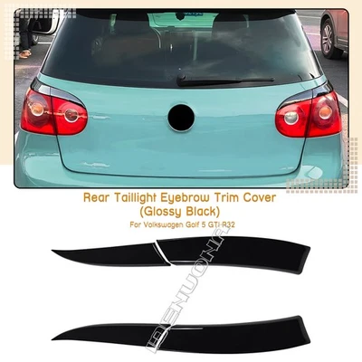 Tailight Eyebrow Trim Lamp Eyelid Decor Kit For Volkswagen Golf 5 GTI R32 Black - Image 1 of 4