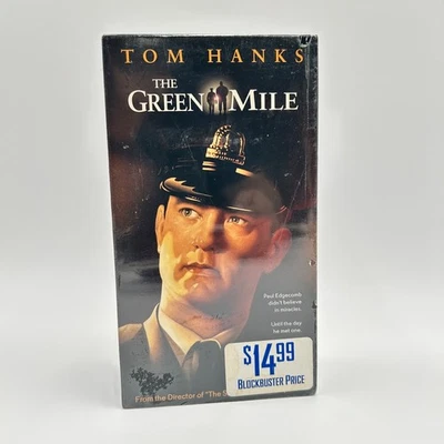The Green Mile VHS Tape Tom Hanks 1999 Warner Bros Vintage Blockbuster Price Foto 1 de 4