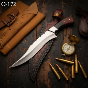 VIKINGS BOWIE CUSTOM MADE D2 TOOL, OUTDOOR, CAMPING, HUNTING, SURVIVAL- O172 - Picture 1 of 10