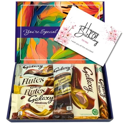 Galaxy Chocolate Gift Box Set, Full Sized Bars Milk Bars, Flutes, Minstrels  - Image 1 of 3