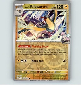 Pokemon Iono's Kilowattrel - Rare Reverse Holo JTG 055/159 NM - Picture 1 of 2