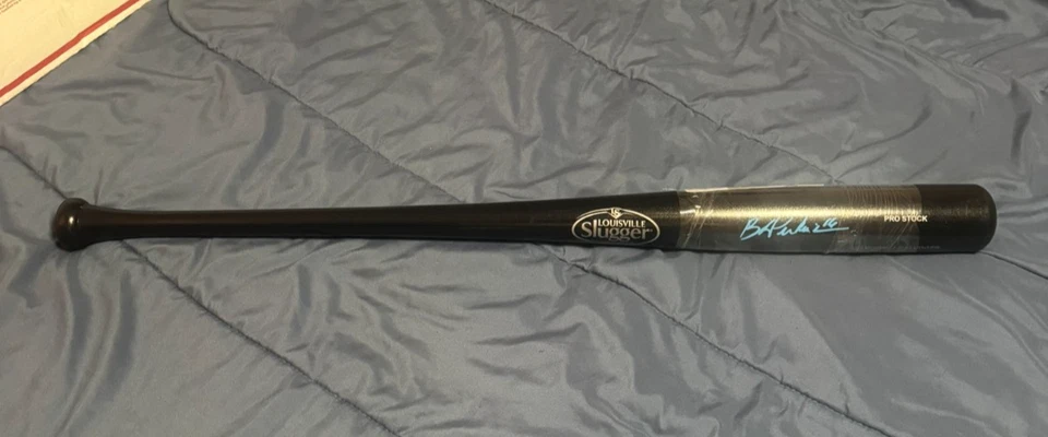 BLAKE PERKINS Signed Louisville Slugger Black Bat (JSA)  Milwaukee Brewers - Image 1 of 4