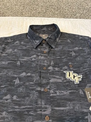 UCF Knights Colosseum Men's Polo Shirt Size Large Black / Gray Tropical NWT - Image 1 of 4