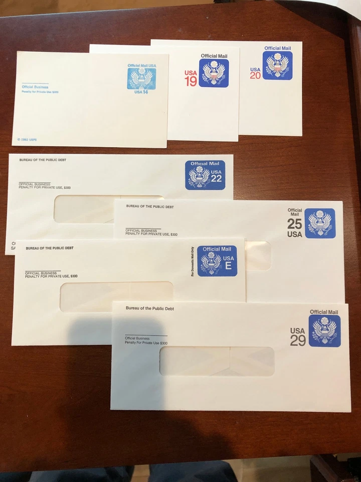 Official mail,Envps and cards, Mint, 7 Diff. - Image 1 of 1