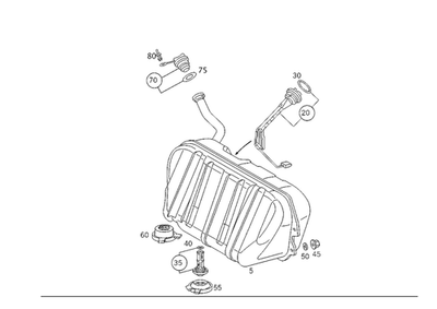 Sensor de nivel de llenado original Mercedes-Benz 220-542-11-17 Foto 1 de 2