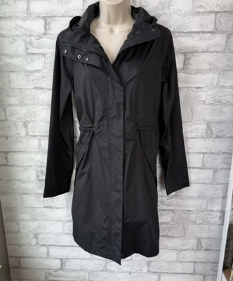 Chaqueta de lluvia HUNTER para mujer pequeña negra con cordón empaquetable con capucha RP 180 $ Foto 1 de 4