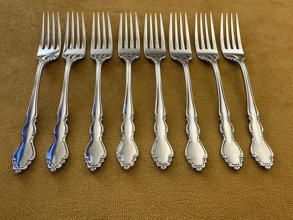 Oneida Dover Cube (8) HORQUILLAS DE CENA reliquia inoxidable - Foto 1 de 4