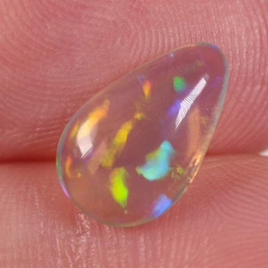 1.7ct Natural Solid Australian Opal, 7.4 x 11.8 x 3.8mm Polished Crystal Opal - Picture 1 of 7