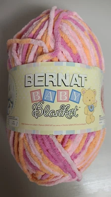 Bernat Baby Blanket Yarn Peachy Soft 10.5 oz Polyester New - Image 1 of 3