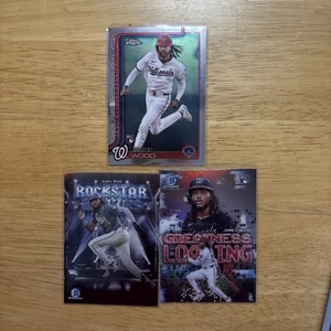 Topps 2025 James Wood And Bowman Inserts 3 Card Lot - Foto 1 di 1