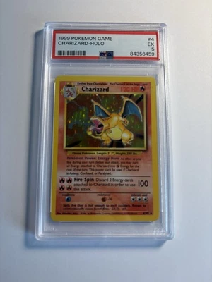 1999 Pokemon Base Set Charizard 4/102 Holo Rare PSA 5 - Image 1 of 2