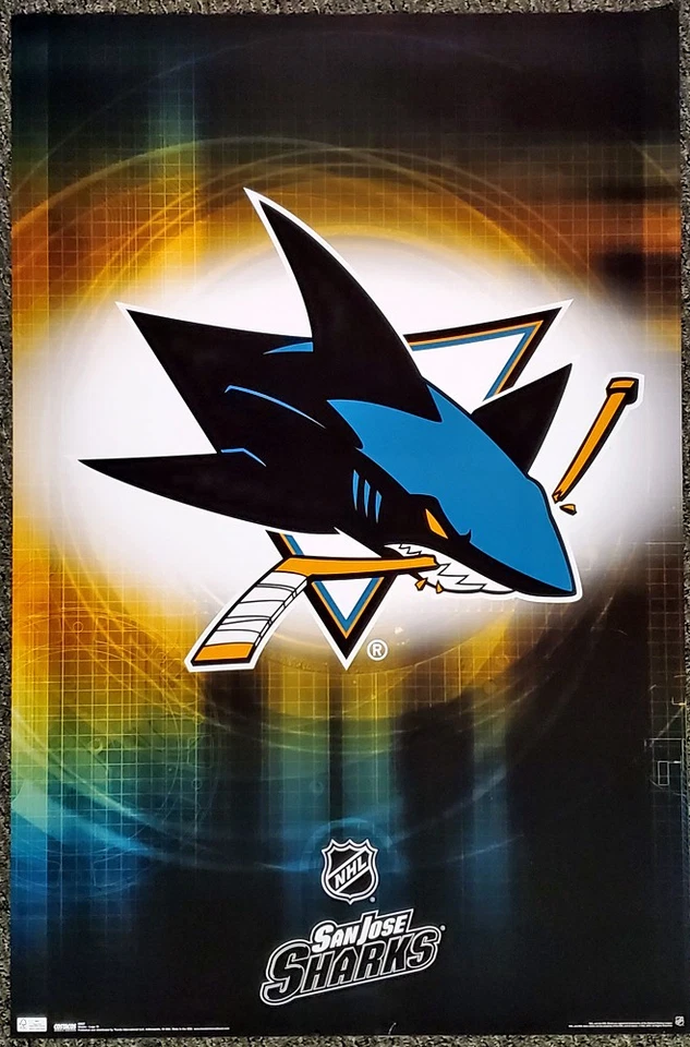 SAN JOSE SHARKS Official NHL Hockey Team Logo 22x34 WALL POSTER - LAST ONE! - Image 1 of 1
