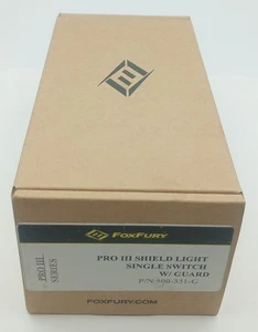 FoxFury PRO III Shield LED Light Single Switch W/ Guard, Black P/N 500-331-G NEW - Picture 1 of 8