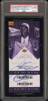 Karl-Anthony Towns Signed NBA DEBUT Full Ticket Stub Auto Psa/Dna 10/28/2015 - Image 1 of 3