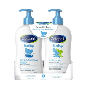 Cetaphil Baby Wash & Shampoo Plus Loción Corporal, Esenciales para Piel Saludable, Head to - Imagen 1 de 8