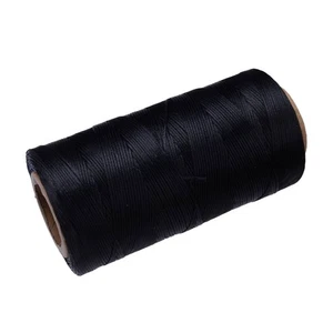 284 Yards 150D Black Flat Waxed Thread Leather Hand Sewing Stiching Cord A3 - Picture 1 of 5