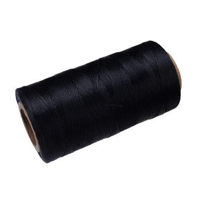 284 Yards 150D Black Flat Waxed Thread Leather Hand Sewing Stiching Cord A3 - Image 1 of 4