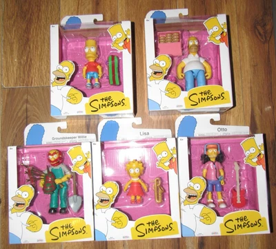 JAKKS Los Simpson 5 pulgadas figura de acción lote de 5 Otto Homer Bart Lisa Willie NUEVO Foto 1 de 2