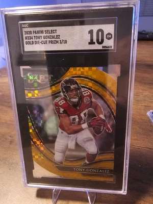 Panini Select 2020 - nivel de campo Tony Gonzalez #361 Gold Prizm troquelado/10... Foto 1 de 2