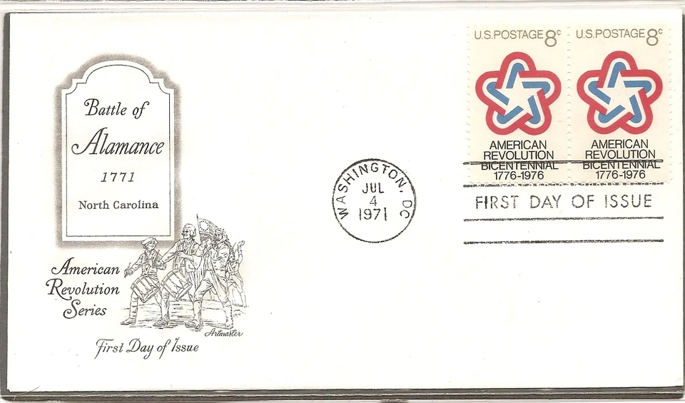 US SC # 1432 American Revolution Bicentennial FDC. Pair, Artmaster Cachet. - Image 1 of 1