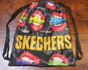 The Uno Sketchers Shoe Collectable Drawstring Backpack Bag 20x17 Rolling Stones! - Picture 1 of 4