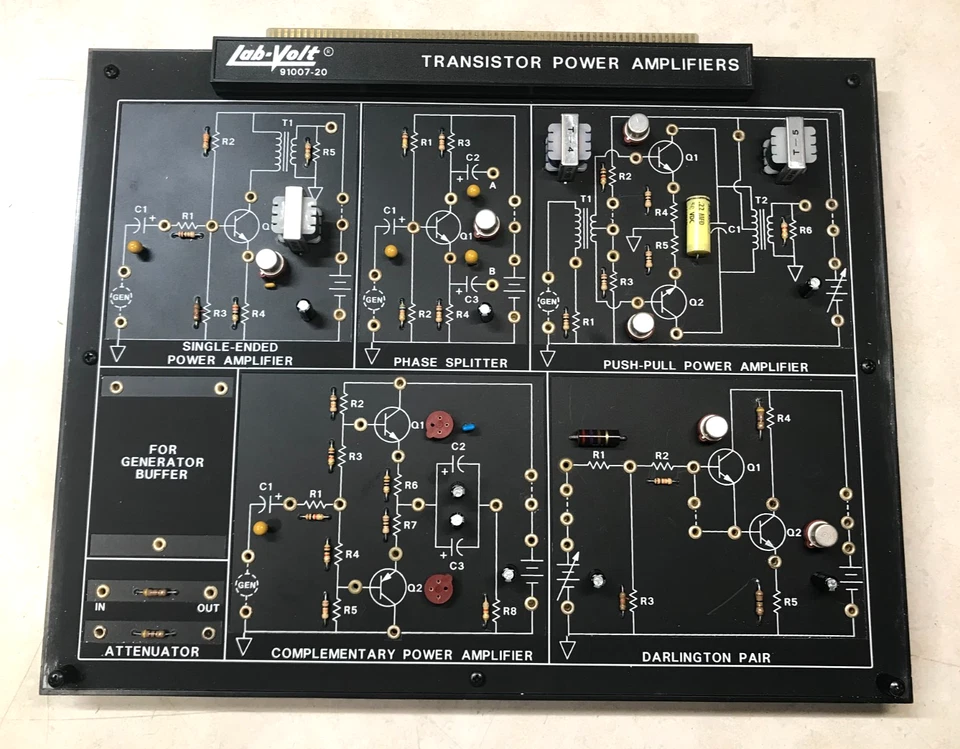 Placa amplificadora de potencia de transistor LAB-VOLT 91007-20 Foto 1 de 3
