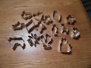 Lotto di 15 tagliabiscotti in metallo ~ tagliabiscotti con sensazione vintage ~ biscotti al burro - Foto 1 di 6