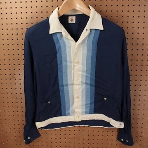 BVD 400 Viskose Hemd Jacke MEDIUM Rockabilly Square Flat Hem True Vintage 50er 60er - Bild 1 von 10