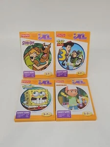 FISHER PRICE IXL LEARNING GAME ( Lot OF 4 ) Manny Scooby Toy Story Sponge Bob - Picture 1 of 7