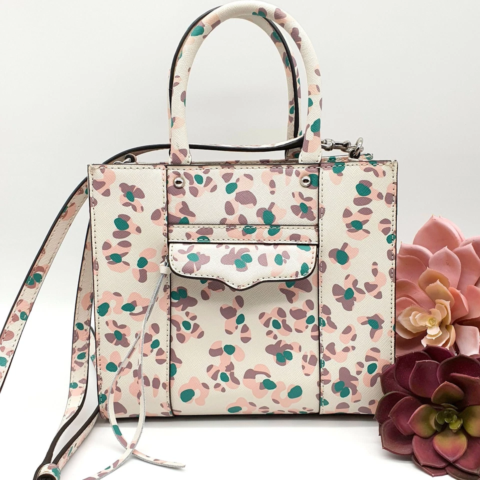 Rebecca Minkoff Mini M.A.B. Crossbody Bag Purse Satchel Genuine Saffiano Leather - Image 1 of 4