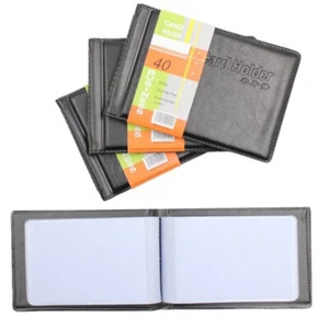 40Cards Business Name ID Credit Card Holder Book Case Keeper Organizer Leather - Picture 1 of 10