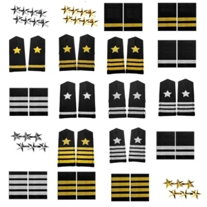 Professional Security Guard Epaulets Captain Star Stripes Designs for Drama - Picture 1 of 28