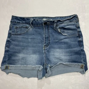 Pantalones cortos de mezclilla para mujer So High Rise azul curvie talla 15/32W medianos - Imagen 1 de 13