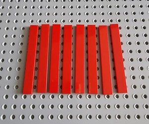 LEGO azulejo azulejo placa 1x8 liso 8 piezas rojo azulejo ladrillo 4162 A039 - Imagen 1 de 1