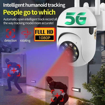 1080P Camaras De Seguridad Para Exterior 5G WIFI Inalambrica Vision Nocturna US