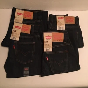 Pantalones de mezclilla Levi's Boys 527 corte bota talla 100 % algodón enjuague oscuro tallas 8, 10, 14 nuevos con etiquetas - Imagen 1 de 1