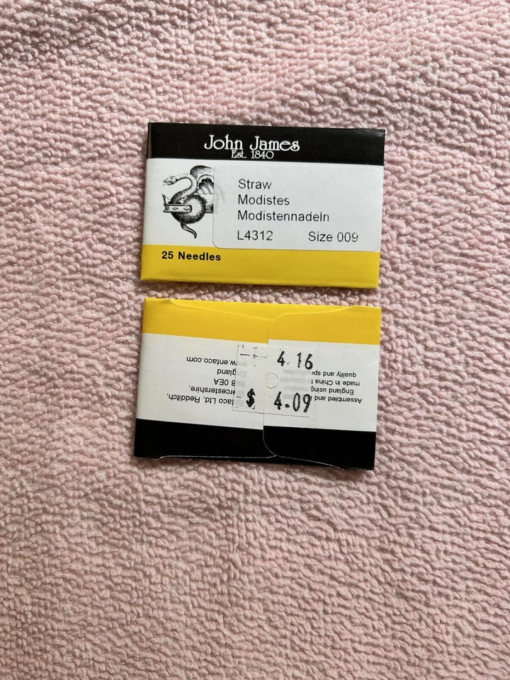 John James Needles - Straw - Size 9 (25 pack) - Image 1 of 1