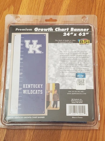 Kentucky Wildcats UK Premium 24x62" Growth Chart - BSI Wall Hanging Team Banner Cover