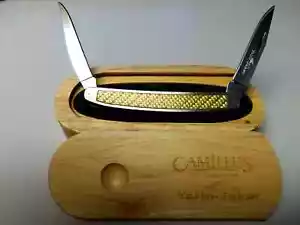 Camillus Yello Jaket 2 Klingen Klappmesser mit Holzetui IN VERSIEGELTER VERPACKUNG - Bild 1 von 8