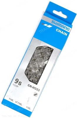 Shimano HG53 9-Speed Bike Chain 116L for Deore Alivio Tiagra HG CN-HG53 - Image 1 of 4