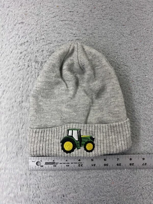 John Deere Beanie Toque Youth Toddler Gray Tractor Equipment Farm Acrylic Blend - Image 1 of 4