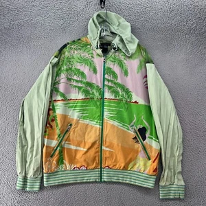 Giacca Custo Barcelona donna grande verde full zip cappuccio hawaiano * - Foto 1 di 9