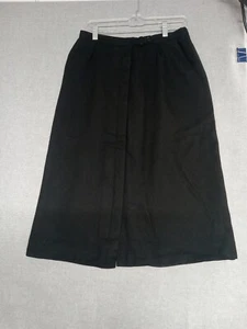 Evan-Picone Skirt Women's Size 14 Wool Blend Button Front with Pockets VINTAGE - Picture 1 of 19