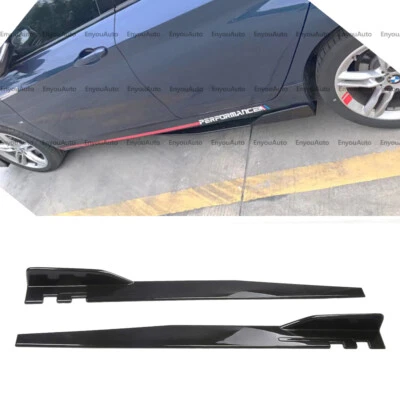 For BMW 525i 530i 540i 46" Side Skirt Extension Rocker Panel Splitter Black Foto 1 de 4