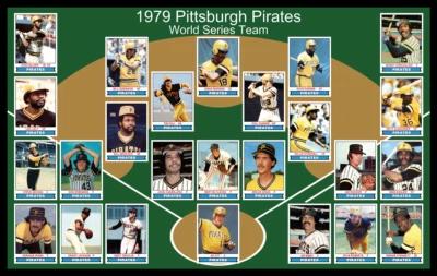 1979 PITTSBURGH PIRATES Baseball Card Set POSTER Man Cave Decor Fan Xmas Gift - Image 1 of 2