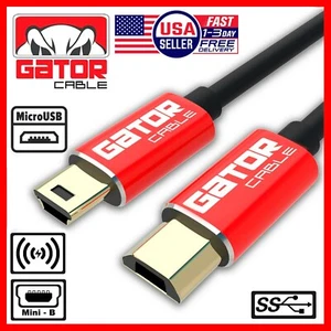 Micro USB to Mini USB Male Host OTG Adapter Converter Cable Charger Cord 3FT - Picture 1 of 12