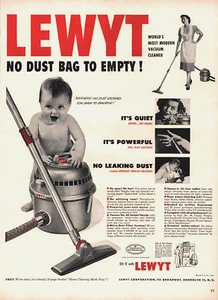 Vintage 1952 Lewyt World's Most Modern Vacuum Cleaner Print Werbung - Bild 1 von 1